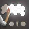 3/6pcs Touch Control Hexagonal LED Wall Light,Honeycomb Lights, Touch Sensitive Wall Lights, Night Lights, Honeycomb Lights. 