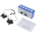 Head Mount Magnifying Glass 8x 15x 23x For Electronics Watch Repair Dual-Lens Eye Loupe Magnifier LED Lights Glasses Magnifier. 