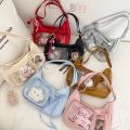 Y2k Harajuku Shoulder Bag Women Korean Transparent Ita Bag School Crossbody Bag Female Japanese Designer Preppy Handbag Purse. 