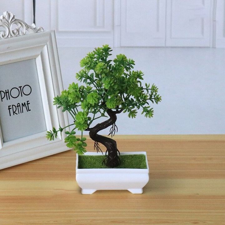 Garden Arrangement Ornaments Plastic Plants Bonsai Small Tree Pot Fake