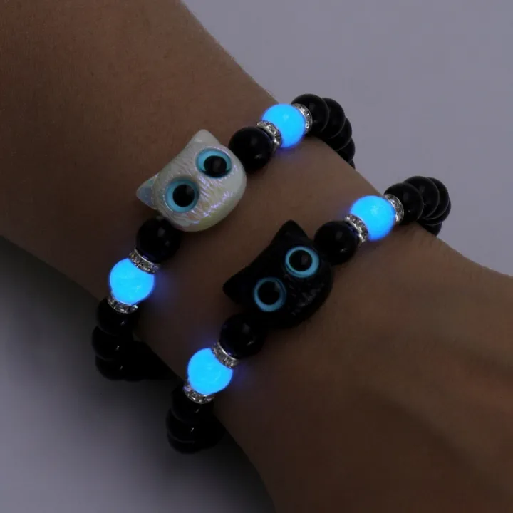 Cute%20Cartoon%20Big%20Eye%20Cat%20Luminous%20Bracelets%20Glow%20In%20The%20Dark%20Fluorescence%20Pendant%20Bracelet%20For%20Women%20Couple%20Friendship%20Jewelry%20-%20Image%202