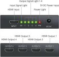HDMI Splitter 4 port 2k 4k.HDMI Splitter 1 in 4 Out 4 Port 1x4 Full HD 1080P HDMI 1.4 Splitter Converter Support 3D 2K 4K Digital Audio Format. 