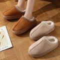 2025 Winter Home Cozy Fluffy Platform Slippers for Women Plush Warm Cotton Non Slip Indoor Unisex Shoes.