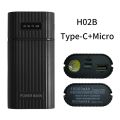 2/3-Port Input 18650/18700/20700/21700 Battery Charger Adapter with LED Flashlight DIY Power Bank Plastic Shell for Mobile Phone. 