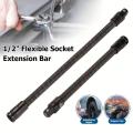 1/2" Flexible Extension Bar 250/350mm High Torque Flexible Shaft Drive Socket Extension Rod for Ratchet Wrench Auto Repair Tools. 