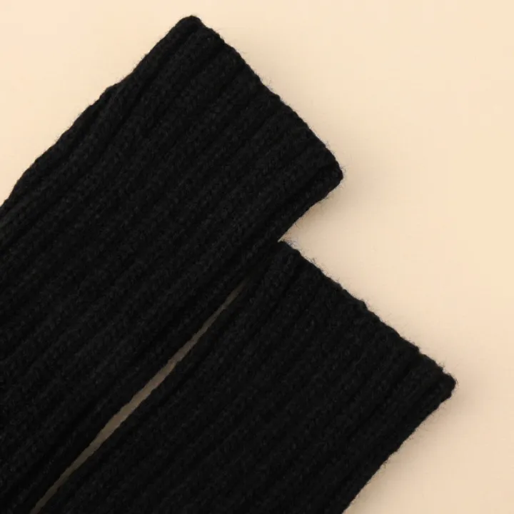 Autumn%20Winter%20Fashion%20Warm%20Fingerless%20Solid%20Color%20Ribbed%20Knitted%20Short%20Gloves%20Arm%20Warmers%20-%20Image%202