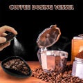 FLYMUYU Coffee Bean Dosing Cup and Spoon Set, Ceramic Dosing Vessel Measuring Tray Kit for Coffee or Tea, Espresso Accessories.