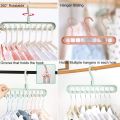 Magic Space Saving Hanger l 9 Hole Multi Color Plastic Hanger l Smart Clothes Organizing. 