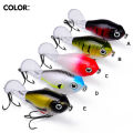 PROBEROS1PC Whopper Popper Topwater Fishing Lure -  Artificial Hard Bait with Soft Rotating Tail for Bass Fishing Tackle. 