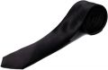 Tie Shiny Mens Solid Skinny 2" Inch Black Necktie Tie. 