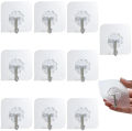 10  pcs transparent stainless steel strong self Adhesive Hooks Hangar. 