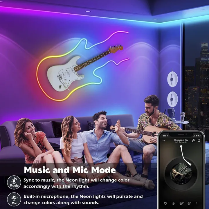 BEIMU%20TUYA%20WIFI%20LED%20Neon%20Strip%20Lights%20RGBIC%20Waterproof%20Voice%20Control%20Support%20Smart%20Life/Alexa%20For%20Home%20Outdoor%20Shop%20Decoration%20-%20Image%204