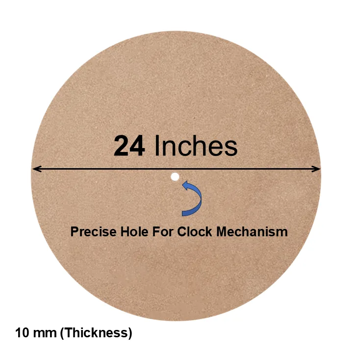 MDF Clock Base | 24 Inch Diameter | 10mm Thick MDF Clock Base for Resin ...