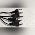 4Pcs 2-Pin AC Power Cable for Radio, Speaker, and Electronics - 14 Inch. 