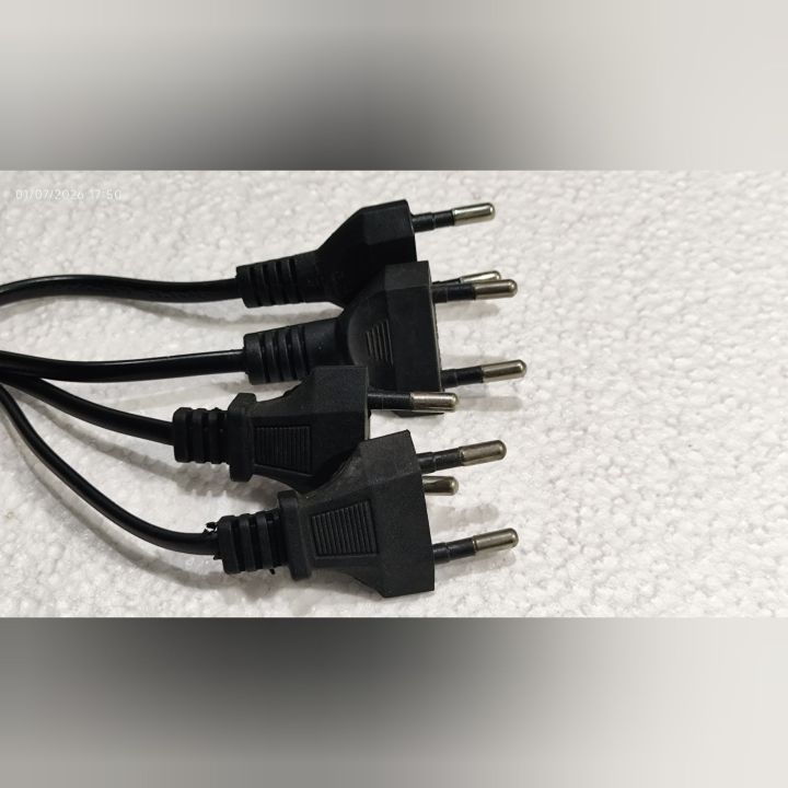 4Pcs 2-Pin AC Power Cable for Radio, Speaker, and Electronics - 14 Inch