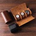 Watch Roll Travel Case - 3 Watch Storage and Organizer-Secure Storage with Innovative Removable Pillows & Solid Watch Organizer. 