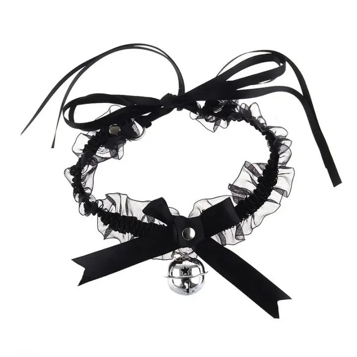 Lace%20Aesthetic%20Necklace%20Bow%20Knot%20Bell%20Choker%20Necklace%20Women's%20Cute%20Collar%20Gothic%20Simple%20%20Lovely%20Pendant%20Fashion%20Jewelry%20-%20Image%205