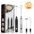 Electric Milk Frother Double Whisk Handheld Coffee Foam Mixer USB Rechargeable. 