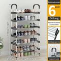 7-Layer Metal Reinforced Shoe Rack With 5 Pipes Per Layer Simple Shoe Rack Stand for Entryway, Living Room. 