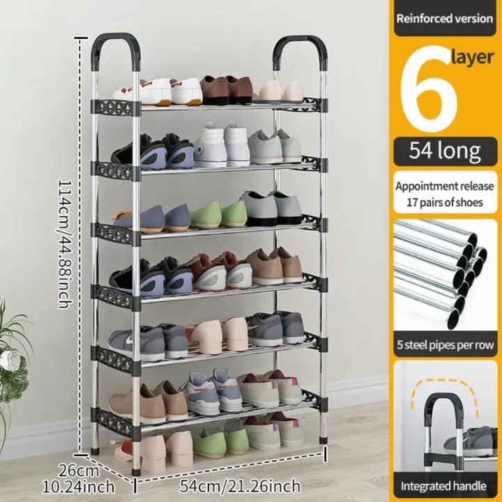 7-Layer%20Metal%20Reinforced%20Shoe%20Rack%20With%205%20Pipes%20Per%20Layer%20Simple%20Shoe%20Rack%20Stand%20for%20Entryway,%20Living%20Room%20-%20Image%202