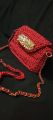 crochet bag. 