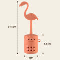 1pc Flamingo-Shaped Silicone Tea Maker – Multi-Functional Strainer for Tea, Coffee, and Spices. 