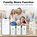 Manhot WiFi 63A Smart Circuit Breaker Swith Double Breaker N+L Line Function Voltage Current Protection Work Tuya App Control. 