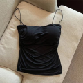 New Women's Halter Top Summer Korean Style Trend Fashion Built-In Women's Bra Stretch Women's Beach Everyday Casual Tank Top. 