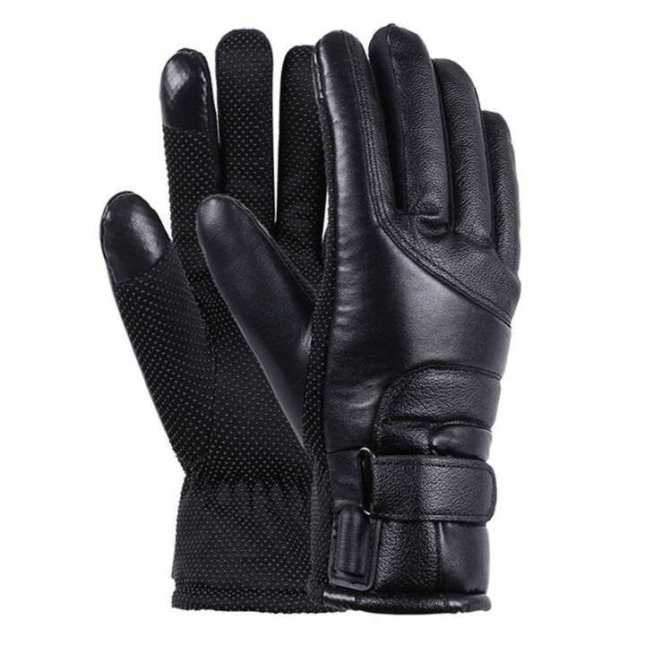 Buy 3M Winter Motorbike Bike Waterproof Gloves Leather Motor Gloves Fur Lined Winter Mens 75 0014 Dents 75 0014 Blk L