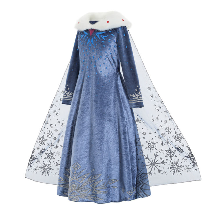 Elsa%20Dress%20for%20Girl%20Princess%20Birthday%20Party%20Winter%20Costume%20Kids%20Cosplay%20Frozen%20Evening%20Long%20Sleeve%20Clothes%20Snow%20Queen%20-%20Image%203