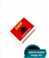card to match box magic trick. একটি তাসকে ম্যাচ বক্স বানানো জাদু।.