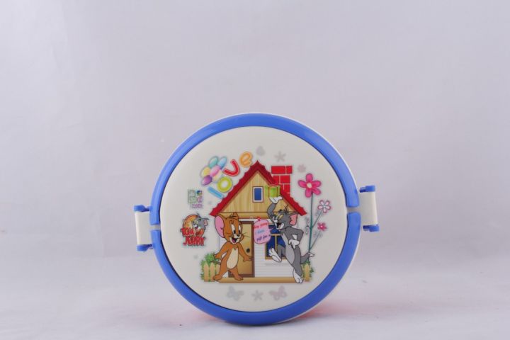 Round%20Shape%20Lunch%20Box%20Unbreakable%20Plastic%20With%20Beautiful%20Printed%20Characters%20Partitions%20With%20Inner%20Box%20Plate%20And%20Spoon%20-%20Image%204