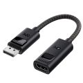 Cable Matters 8K DisplayPort 1.4 to HDMI 2.1 Adapter with 4K 120Hz / 8K 60Hz, 48 Gbps Unidirectional DisplayPort to HDMI 2.1 Cable Adapter in Black. 