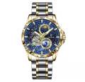 Glenaw Open Heart w/ Earth Moving | GL8950 | Glenaw Watch | Earth Moving Watch | Day & Night Display | Open Heart Watch | Dual Second Watch. 