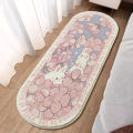 VIKAMA Beautiful Garden Cute Rabbit Carpet Bedroom Bedside Blanket Soft Floor Mat Rug Live Room Doormat Welcome Mat Home Decorat. 