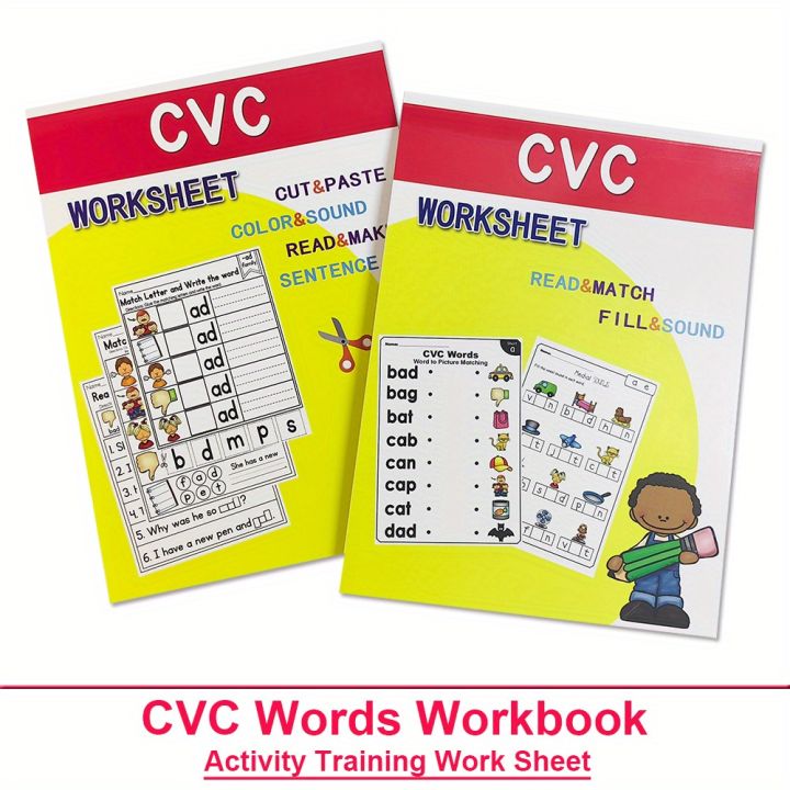 CVC Words Phonics English Early Education Materials Activity Training ...