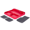 1Pcs Silicone Parts Tray with Tool Stand 155*155mm for 1/18 1/24 1/10 RC Car Boat Airplane Model.