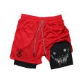 Summer Men Running Shorts Fitness Gym Training 2 in 1 Sports Shorts Quick Dry Workout Jogging Double Deck Shorts. 