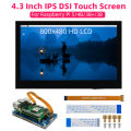Raspberry Pi 4.3 Inch DSI Touch Screen 800x480 IPS LCD Module MIPI TFT Capacitive Monitor for RPI 5 4B 3B+ 3B Display. 