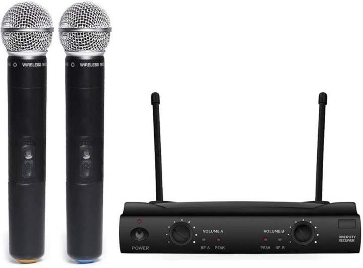 Professional Wireless Microphone System Shure  Dual Handheld Mic With Receiver For Karaoke Stage Ktv Singing Microfone Sem Fio Microfono Mike