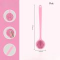 Double-Sided Silicone Back Sc Long Handle Body Bath Brush Shower Exfoliation Tool for Deep Cleaning Massage Skin Care. 