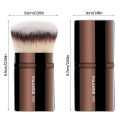 MAANGE 1pcs Retractable Blush Brush Kabuki Foundation Brush Soft Dense Powder Contour Makeup Brushes Portable Makeup Beauty Tool.