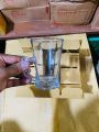 Glass Transparent Clear Tea Cup Set, Glass Crystal Clear Tea Cup 6 PIECES. 