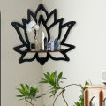 Wooden Lotus Hollow Decorative Rack Aromatherapy Organiser Essential Oil Candle Holder Wall Mounted Shelf Corner Shelf. 