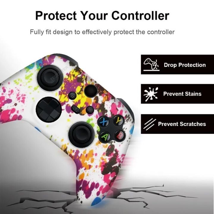 Soft%20Silicone%20Case%20For%20Xbox%20Series%20X/S%20Controller%20Protective%20Skin%20Gamepad%20Accessories%20Thumb%20Grips%20Caps%20Joystick%20Cover%20Shell%20-%20Image%203