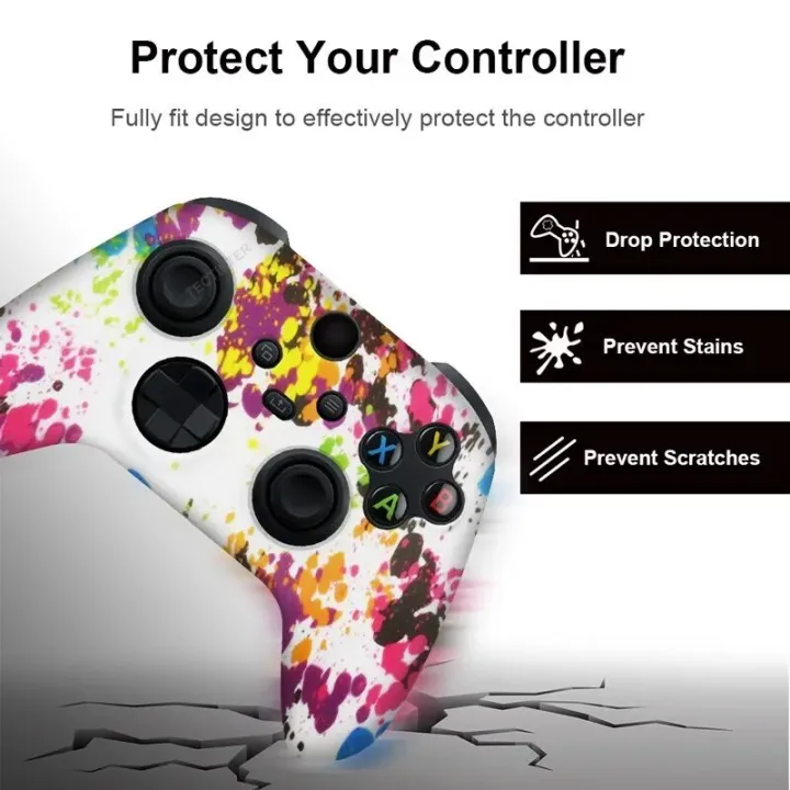 Soft%20Silicone%20Case%20For%20Xbox%20Series%20X/S%20Controller%20Protective%20Skin%20Gamepad%20Accessories%20Thumb%20Grips%20Caps%20Joystick%20Cover%20Shell%20-%20Image%203