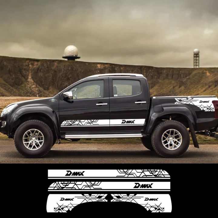 Car Door Side Stickers For Isuzu Dmax D Max Double Cab Graphics Trunk Stripes Decor Decals Vinyl Cover Auto Tuning Accessories