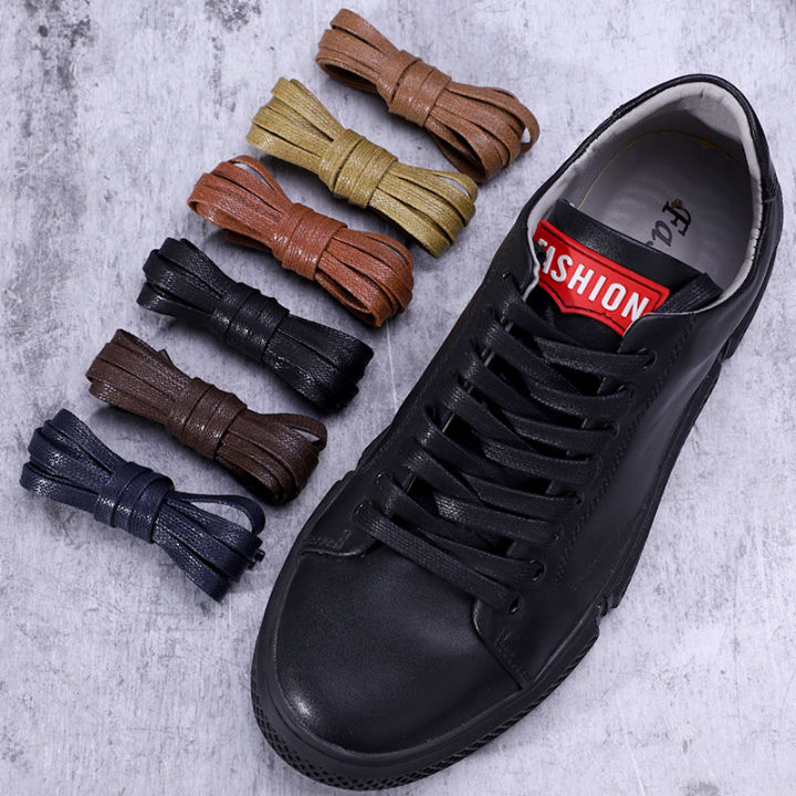 1%20Pair%20Shoelaces%200.8%20CM%20Waxed%20Cotton%20Width%20Flat%20Waterproof%20Shoe%20Laces%20Unisex%20Boots%20Casual%20Sneakers%20Shoelace%20Leather%20Shoe%20Lace%20-%20Image%202
