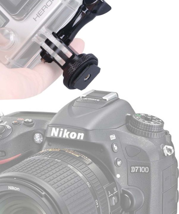 Smatree%20tripod%20screw%20to%20DSLR%20camera%20flash%20hot%20shoe%20mount%20adapter%20for%20GoPro%207/6/5/4%20-%20Image%206