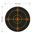 3" X 250 Pcs Black Splatter Target With Sharp Yellow Blooming Spot  Shooting Target Stickers.. 